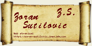 Zoran Šutilović vizit kartica